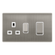 50A INGOT DOUBLE POLE SWITCH WITH 13A DOUBLE POLE
