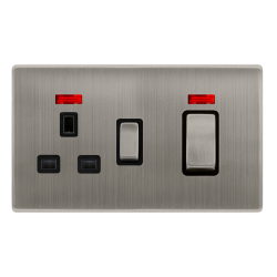 50A INGOT DOUBLE POLE SWITCH WITH 13A DOUBLE POLE