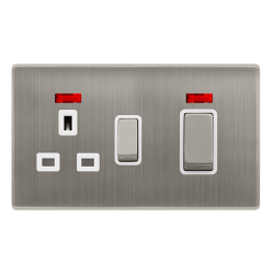 50A INGOT DOUBLE POLE SWITCH WITH 13A DOUBLE POLE