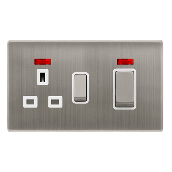50A INGOT DOUBLE POLE SWITCH WITH 13A DOUBLE POLE
