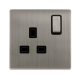 13A INGOT 1 GANG DP SWITCHED SOCKET - STAINLESS ST
