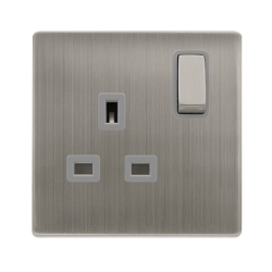 13A INGOT 1 GANG DP SWITCHED SOCKET - STAINLESS ST