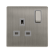 13A INGOT 1 GANG DP SWITCHED SOCKET - STAINLESS ST