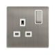 13A INGOT 1 GANG DP SWITCHED SOCKET - STAINLESS ST