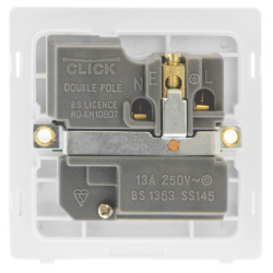 13A INGOT 1 GANG DP SWITCHED SOCKET - STAINLESS ST