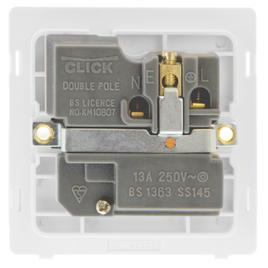 13A INGOT 1 GANG DP SWITCHED SOCKET - STAINLESS ST