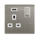 13A INGOT 1 GANG SWITCHED SOCKET WITH 2.1A USB OUT
