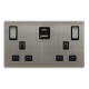 13A INGOT 2 GANG SWITCHED SAFETY SHUTTER SOCKET WI