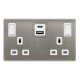 13A INGOT 2 GANG SWITCHED SAFETY SHUTTER SOCKET WI