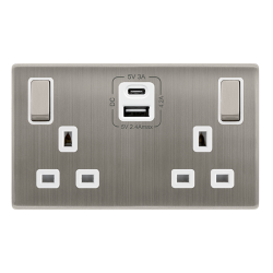 13A INGOT 2 GANG SWITCHED SAFETY SHUTTER SOCKET WI