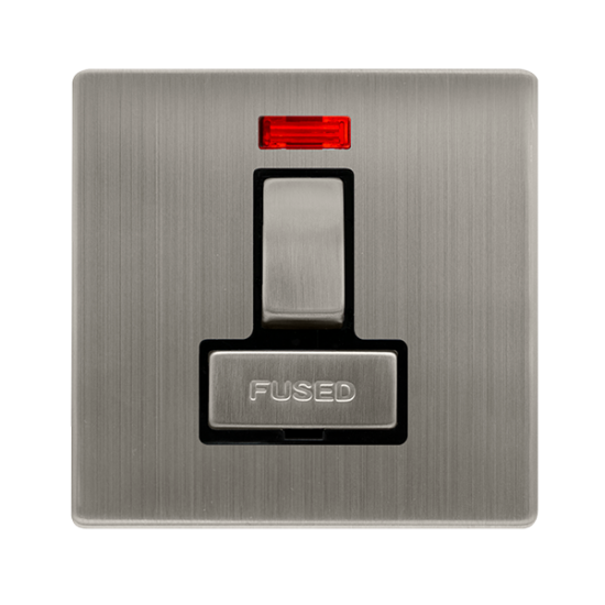 13A INGOT SWITCHED FUSED CONNECTION UNIT WITH NEON