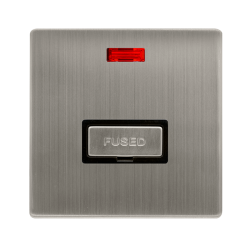 13A INGOT FUSED CONNECTION UNIT WITH NEON - STAINL