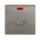13A INGOT FUSED CONNECTION UNIT WITH NEON - STAINLESS STEEL