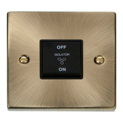 VPAB020BK Deco 10A 1 Gang 3 Pole Fan Isolation Swi