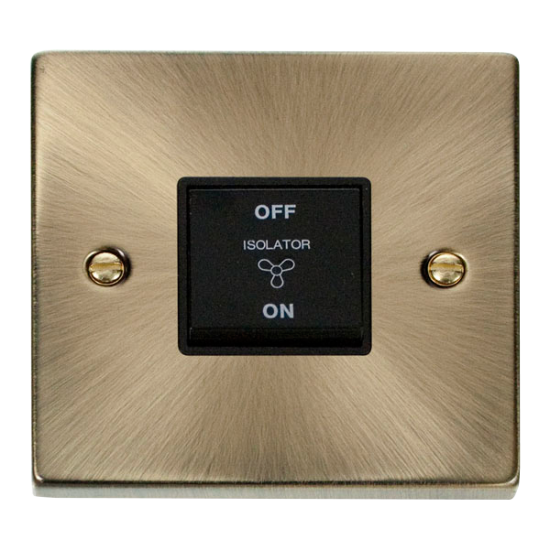 VPAB020BK Deco 10A 1 Gang 3 Pole Fan Isolation Swi
