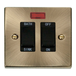 VPAB024BK Deco 20A DP Sink/Bath Switch - Black