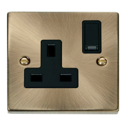 VPAB035BK Deco 1 Gang 13A DP Switched Socket Outle