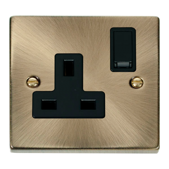 VPAB035BK Deco 1 Gang 13A DP Switched Socket Outle