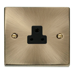 VPAB039BK Deco 2A Round Pin Socket Outlet - Black
