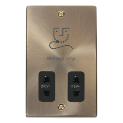 VPAB100BK Deco Dual Voltage Shaver Socket Outlet 1