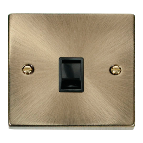 VPAB115BK Deco Single RJ11 Socket  (Ireland/USA) -