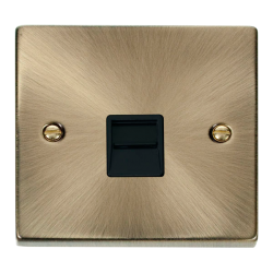 VPAB120BK Deco Single Telephone Socket Outlet Mast