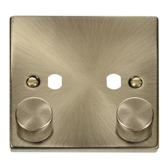 VPAB152PL Deco VPAB 2 GANG DOUBLE DIMMER PLATE & K