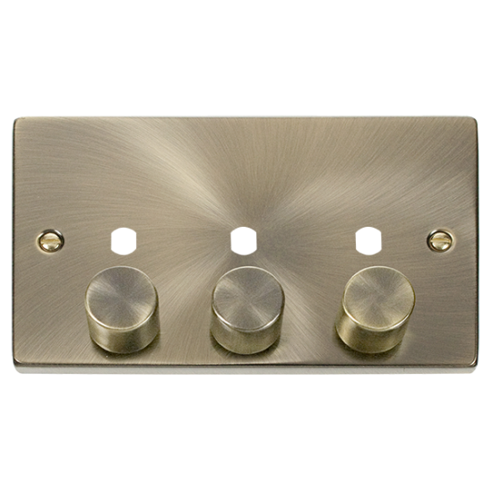 VPAB153PL Deco VPAB 3 GANG DOUBLE DIMMER PLATE & K