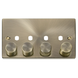 VPAB154PL Deco VPAB 4 GANG DOUBLE DIMMER PLATE & K