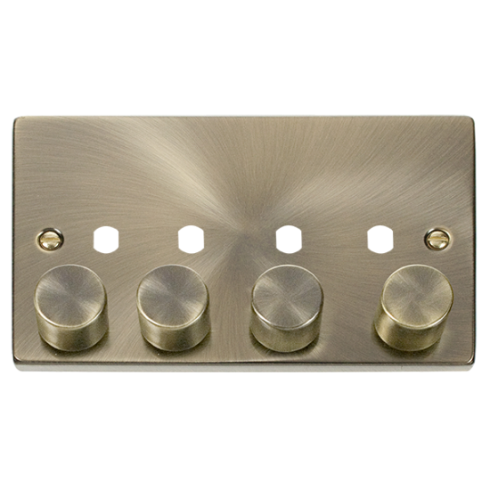 VPAB154PL Deco VPAB 4 GANG DOUBLE DIMMER PLATE & K