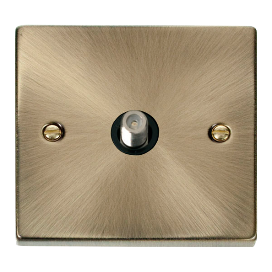 VPAB156BK Deco 1 Gang Satellite Socket Outlet - Bl