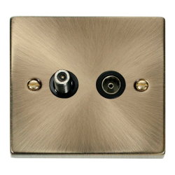VPAB157BK Deco 1 Gang Satellite & Isolated Coaxial