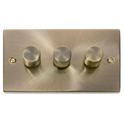 VPAB163 Deco VPAB 3GANG 2WAY 100W LED DIMMER SWITC