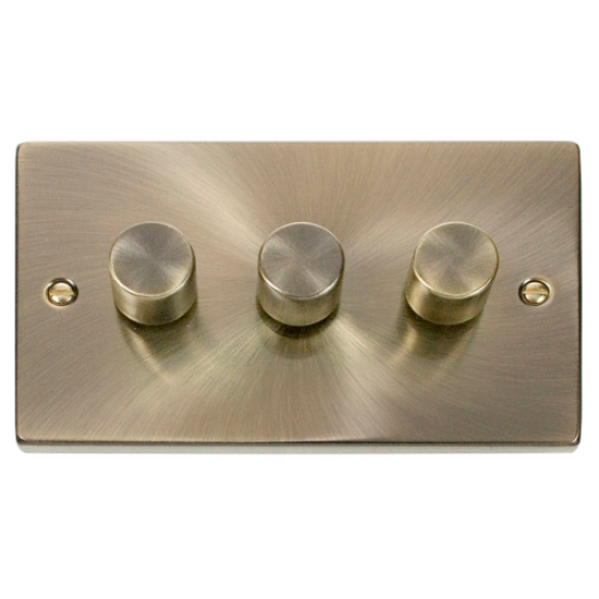 VPAB163 Deco VPAB 3GANG 2WAY 100W LED DIMMER SWITC