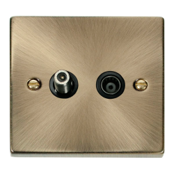 VPAB170BK Deco 1 Gang Satellite & Coaxial Socket O