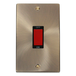 VPAB202BK Deco 2 Gang 45A DP Switch - Black