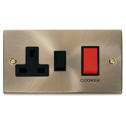 VPAB204BK Deco 45A DP Switch + 13A Switched Socket