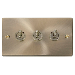 VPAB423 Deco 3 Gang 2 Way 10AX Toggle Switch