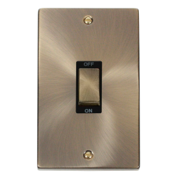 VPAB502BK Deco Ingot 2 Gang 45A DP Switch - Black