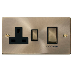 VPAB504BK Deco Ingot 45A DP Switch + 13A Switched