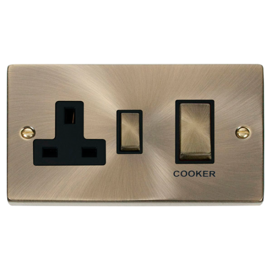 VPAB504BK Deco Ingot 45A DP Switch + 13A Switched