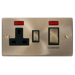 VPAB505BK Deco Ingot 45A DP Switch + 13A Switched
