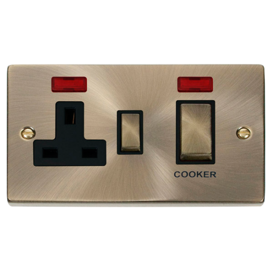 VPAB505BK Deco Ingot 45A DP Switch + 13A Switched