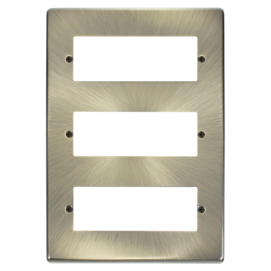 VPAB518 Deco 18 Minigrid Module Plate - Ant. Brass