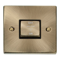 VPAB520BK Deco 10A 1 Gang 'Ingot' 3 Pole Fan Isola