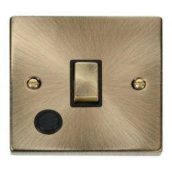 VPAB522BK Deco 20A 1 Gang DP 'Ingot' Switch With F