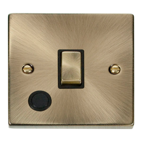 VPAB522BK Deco 20A 1 Gang DP 'Ingot' Switch With F