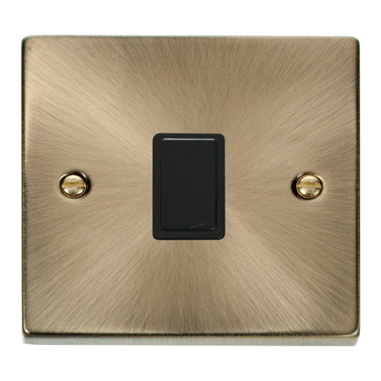 VPAB622BK Deco 20A 1 Gang DP Switch - Black