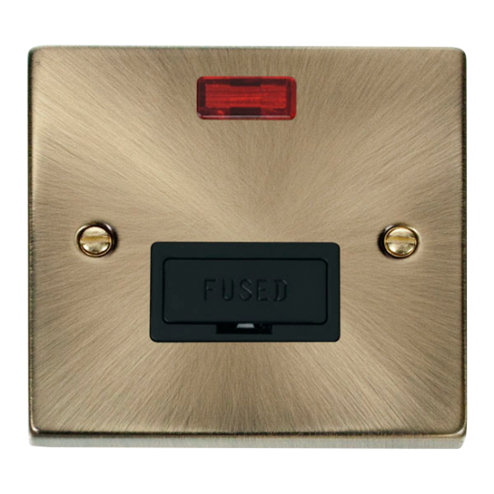 VPAB653BK Deco 13A Fused Connection Unit With Neon