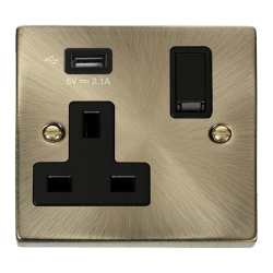 VPAB771UBK Deco 1G SKT USB 2.1A DECO